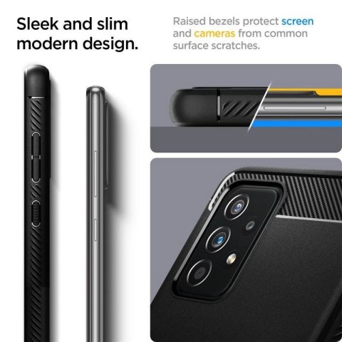 Etui Spigen Rugged Armor na Samsung Galaxy A52 / A52S - czarny mat Etui Spigen Rugged Armor na Samsung Galaxy A52 / A52S - czarny mat