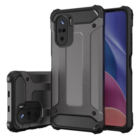 Hybrid Armor pancerne hybrydowe etui pokrowiec Xiaomi Redmi K40 Pro+ / K40 Pro / K40 / Poco F3 złoty