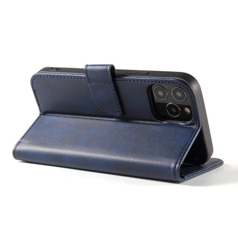 Magnet Case elegancki futerał etui pokrowiec z klapką i funkcją podstawki Samsung Galaxy A02s EU niebieski