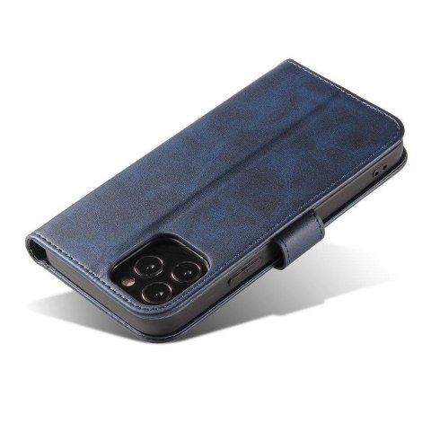 Magnet Case elegancki futerał etui pokrowiec z klapką i funkcją podstawki Samsung Galaxy A02s EU niebieski