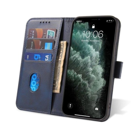 Magnet Case elegancki futerał etui pokrowiec z klapką i funkcją podstawki Samsung Galaxy A02s EU niebieski