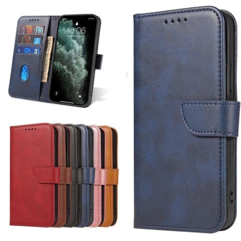 Magnet Case elegancki futerał etui pokrowiec z klapką i funkcją podstawki Samsung Galaxy A02s EU niebieski