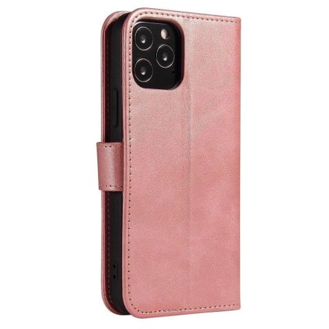 Magnet Case elegancki futerał etui pokrowiec z klapką i funkcją podstawki Samsung Galaxy A52s 5G / A52 5G / A52 4G różowy
