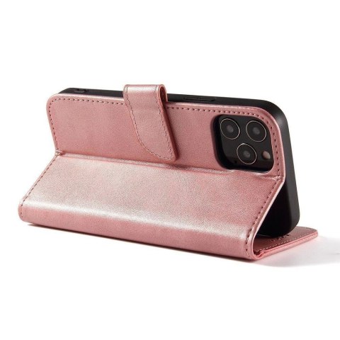 Magnet Case elegancki futerał etui pokrowiec z klapką i funkcją podstawki Samsung Galaxy A52s 5G / A52 5G / A52 4G różowy