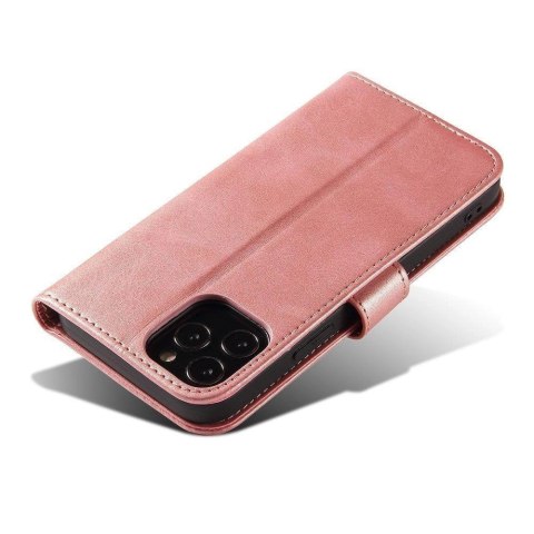 Magnet Case elegancki futerał etui pokrowiec z klapką i funkcją podstawki Samsung Galaxy A52s 5G / A52 5G / A52 4G różowy