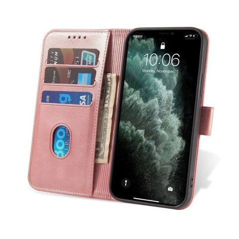 Magnet Case elegancki futerał etui pokrowiec z klapką i funkcją podstawki Samsung Galaxy A52s 5G / A52 5G / A52 4G różowy
