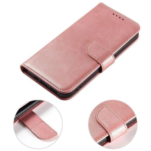 Magnet Case elegancki futerał etui pokrowiec z klapką i funkcją podstawki Samsung Galaxy A52s 5G / A52 5G / A52 4G różowy