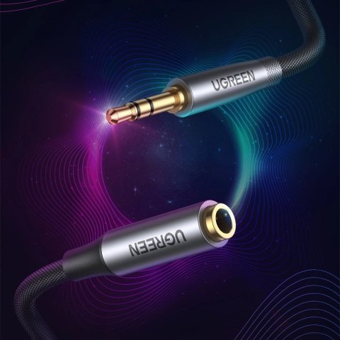 Ugreen AV190 przewód kabel przedłużacz AUX 3.5mm mini jack 1m Ugreen AV190 przewód kabel przedłużacz AUX 3.5mm mini jack 1m