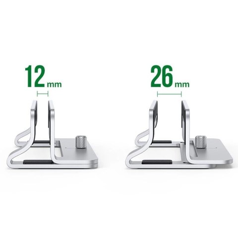 Ugreen aluminiowy pionowy stojak uchwyt podstawka na MacBooka laptopa tablet srebrny (20471 LP258) Ugreen aluminiowy pionowy stojak uchwyt podstawka na MacBooka laptopa tablet srebrny (20471 LP258)
