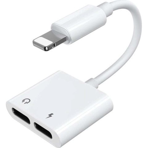 Adapter Joyroom S-Y104 słuchawkowy Lightning / 2x Lightning - biały Adapter Joyroom S-Y104 słuchawkowy Lightning / 2x Lightning - biały