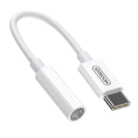 Adapter Joyroom SH-C1 słuchawkowy mini jack 3,5 mm (żeński) / USB-C (męski) - biały Adapter Joyroom SH-C1 słuchawkowy mini jack 3,5 mm (żeński) / USB-C (męski) - biały
