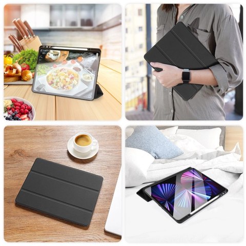 DUX DUCIS Osom żelowe etui na tablet Smart Sleep z podstawką iPad Pro 12.9'' 2021 czarny DUX DUCIS Osom żelowe etui na tablet Smart Sleep z podstawką iPad Pro 12.9'' 2021 czarny