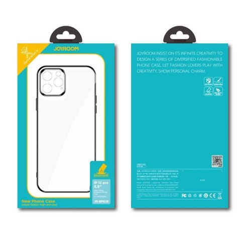 Joyroom New Beauty Series ultra cienkie przezroczyste etui z metaliczną ramką do iPhone 12 Pro Max czarny (JR-BP744) Joyroom New Beauty Series ultra cienkie przezroczyste etui z metaliczną ramką do iPhone 12 Pro Max czarny (JR-BP744)