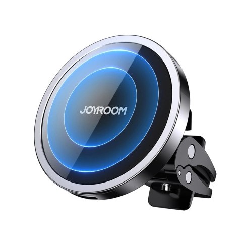 Joyroom samochodowy uchwyt magnetyczny bezprzewodowa indukcyjna ładowarka Qi 15 W (kompatybilna z MagSafe do iPhone) czarny (JR- Joyroom samochodowy uchwyt magnetyczny bezprzewodowa indukcyjna ładowarka Qi 15 W (kompatybilna z MagSafe do iPhone) czarny (JR-