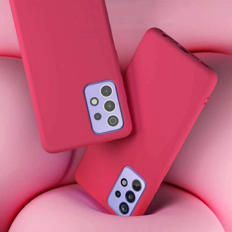 Silicone Case elastyczne silikonowe etui pokrowiec Samsung Galaxy A32 4G czerwony