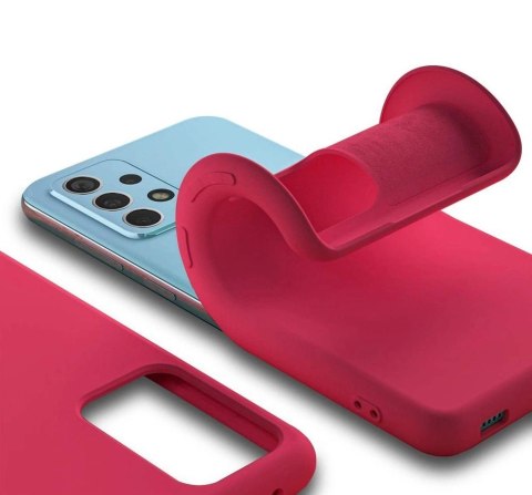 Silicone Case elastyczne silikonowe etui pokrowiec Samsung Galaxy A32 4G czerwony