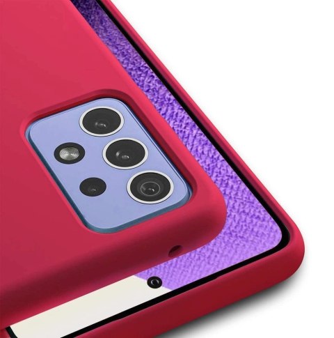 Silicone Case elastyczne silikonowe etui pokrowiec Samsung Galaxy A32 4G czerwony