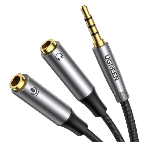 Ugreen Rozdzielacz AUX do słuchawek i mikrofonu 1 x męski 3,5 mm, 2 x żeński 3,5 mm 20cm czarny (AV192 50254) Ugreen Rozdzielacz AUX do słuchawek i mikrofonu 1 x męski 3,5 mm, 2 x żeński 3,5 mm 20cm czarny (AV192 50254)