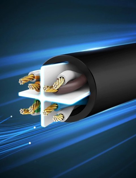 Ugreen kabel przewód internetowy sieciowy Ethernet patchcord RJ45 Cat 6 UTP 1000Mbps 20m czarny (20166) Ugreen kabel przewód internetowy sieciowy Ethernet patchcord RJ45 Cat 6 UTP 1000Mbps 20m czarny (20166)