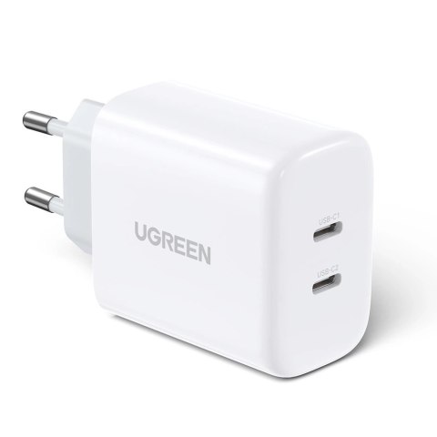 Ugreen ładowarka sieciowa 2x USB Typ C 40W Power Delivery biały (10343) Ugreen ładowarka sieciowa 2x USB Typ C 40W Power Delivery biały (10343)