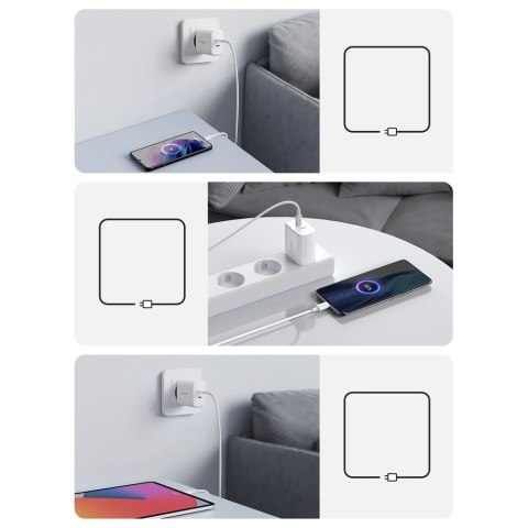 Ugreen ładowarka sieciowa 2x USB Typ C 40W Power Delivery biały (10343) Ugreen ładowarka sieciowa 2x USB Typ C 40W Power Delivery biały (10343)