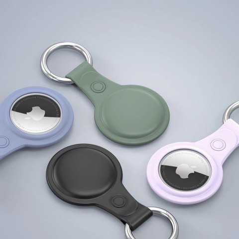 Dux Ducis zestaw 4x silikonowe etui brelok zawieszka case do lokalizatora Apple AirTag (4 kolory: czarny, zielony, różowy, niebi Dux Ducis zestaw 4x silikonowe etui brelok zawieszka case do lokalizatora Apple AirTag (4 kolory: czarny, zielony, różowy, niebi