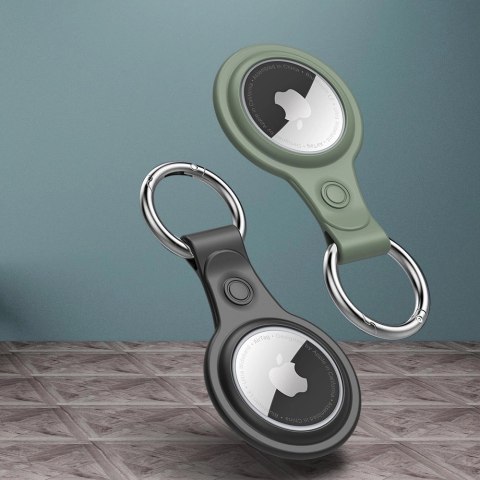 Dux Ducis zestaw 4x silikonowe etui brelok zawieszka case do lokalizatora Apple AirTag (4 kolory: czarny, zielony, różowy, niebi Dux Ducis zestaw 4x silikonowe etui brelok zawieszka case do lokalizatora Apple AirTag (4 kolory: czarny, zielony, różowy, niebi