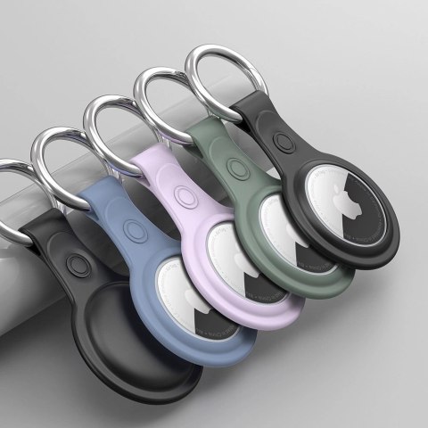 Dux Ducis zestaw 4x silikonowe etui brelok zawieszka case do lokalizatora Apple AirTag (4 kolory: czarny, zielony, różowy, niebi Dux Ducis zestaw 4x silikonowe etui brelok zawieszka case do lokalizatora Apple AirTag (4 kolory: czarny, zielony, różowy, niebi