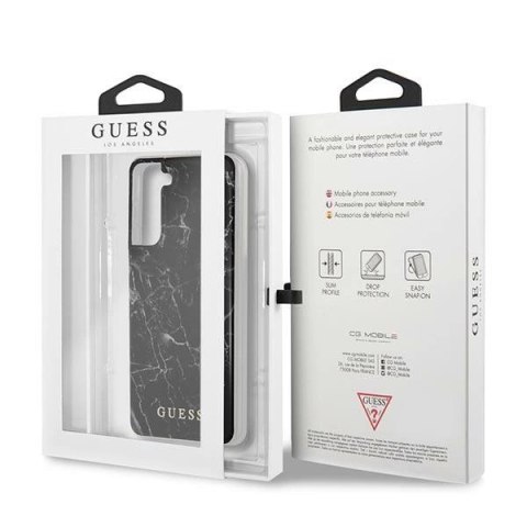 Etui Guess Marble Collection na Samsung Galaxy S21+ - czarne