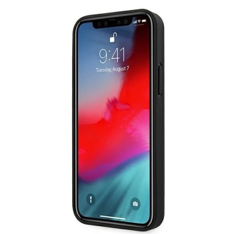 Etui Guess Saffiano Vintage Script na iPhone 12 Pro Max 6,7" - czarne