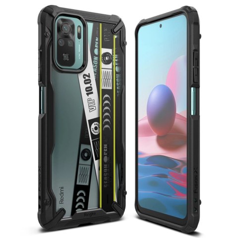 Ringke Fusion X Design etui pancerny pokrowiec z ramką Xiaomi Redmi Note 10 / Redmi Note 10S czarny (Ticket band) (XDXI0029) Ringke Fusion X Design etui pancerny pokrowiec z ramką Xiaomi Redmi Note 10 / Redmi Note 10S czarny (Ticket band) (XDXI0029)