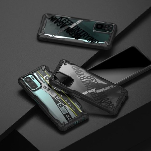 Ringke Fusion X Design etui pancerny pokrowiec z ramką Xiaomi Redmi Note 10 / Redmi Note 10S czarny (Ticket band) (XDXI0029) Ringke Fusion X Design etui pancerny pokrowiec z ramką Xiaomi Redmi Note 10 / Redmi Note 10S czarny (Ticket band) (XDXI0029)