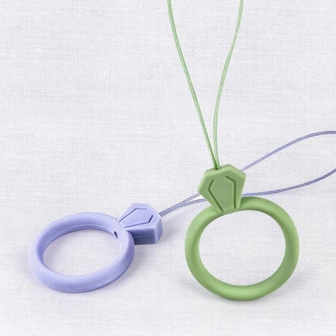 Silikonowa smycz do telefonu zawieszka diament ring na palec żółty Silikonowa smycz do telefonu zawieszka diament ring na palec żółty