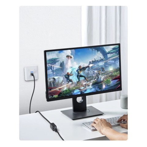 Ugreen przedłużacz kabel internetowy Ethernet RJ45 Cat8 40000 Mbps/ 40 Gbps 2m czarny (NW192 50200)