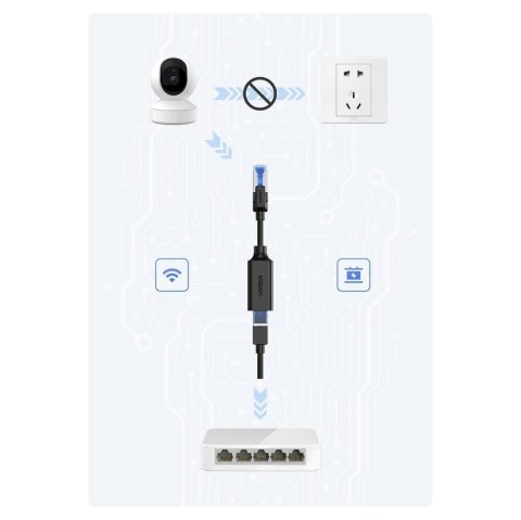 Ugreen przedłużacz kabel internetowy Ethernet RJ45 Cat8 40000 Mbps/ 40 Gbps 2m czarny (NW192 50200)