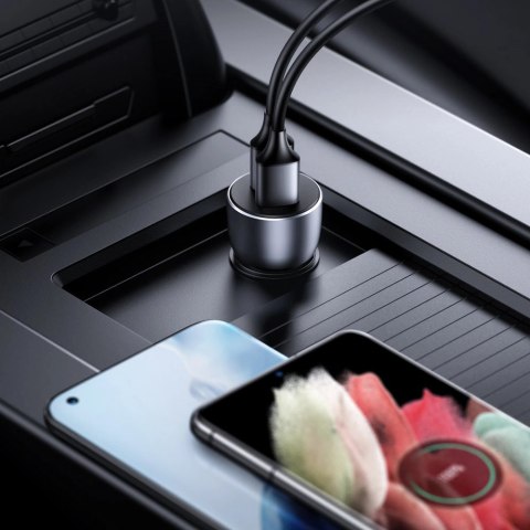 Ugreen szybka ładowarka samochodowa 2x USB 36W Quick Charge SCP FCP AFC szary (CD213 10144) Ugreen szybka ładowarka samochodowa 2x USB 36W Quick Charge SCP FCP AFC szary (CD213 10144)