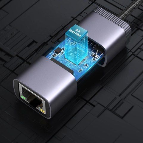 Ugreen zewnętrzna karta sieciowa USB Typ C - RJ45 1Gbps (1000Mbps) szary (40322 CM483) Ugreen zewnętrzna karta sieciowa USB Typ C - RJ45 1Gbps (1000Mbps) szary (40322 CM483)