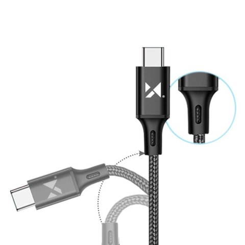 Wozinsky kabel USB - USB Typ C 2,4A 1m czarny (WUC-C1B) Wozinsky kabel USB - USB Typ C 2,4A 1m czarny (WUC-C1B)
