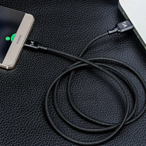 Wozinsky kabel USB - USB Typ C 2,4A 1m czarny (WUC-C1B) Wozinsky kabel USB - USB Typ C 2,4A 1m czarny (WUC-C1B)