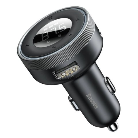 Baseus Enjoy transmiter FM ładowarka samochodowa LED 2x USB / 3,5mm jack bezprzewodowy odtwarzacz MP3 Bluetooth 5.0 3.4A czarny Baseus Enjoy transmiter FM ładowarka samochodowa LED 2x USB / 3,5mm jack bezprzewodowy odtwarzacz MP3 Bluetooth 5.0 3.4A czarny