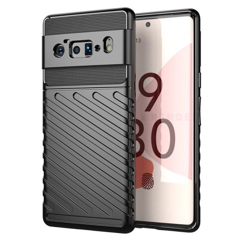 Thunder Case elastyczne pancerne etui pokrowiec Google Pixel 6 Pro czarny