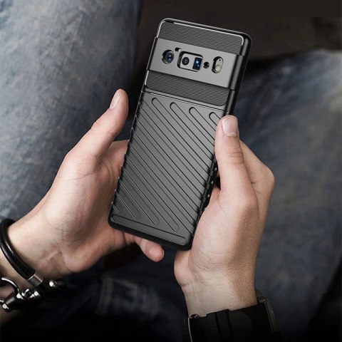 Thunder Case elastyczne pancerne etui pokrowiec Google Pixel 6 Pro czarny