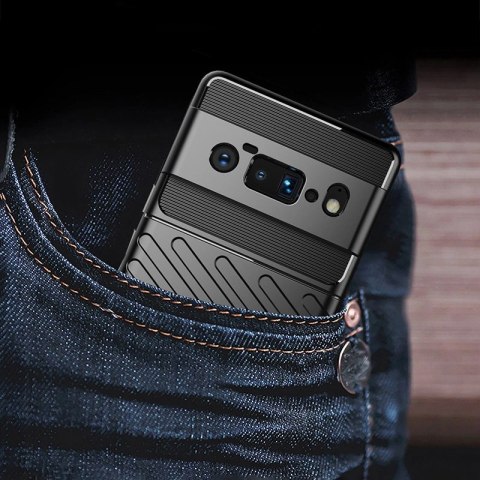Thunder Case elastyczne pancerne etui pokrowiec Google Pixel 6 Pro czarny