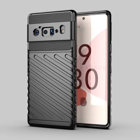 Thunder Case elastyczne pancerne etui pokrowiec Google Pixel 6 Pro czarny