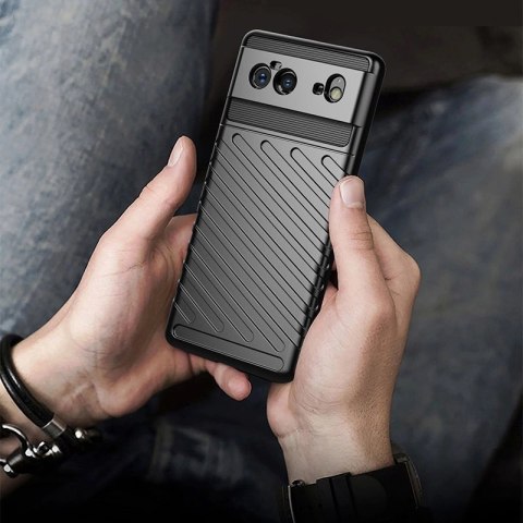 Thunder Case elastyczne pancerne etui pokrowiec Google Pixel 6 czarny