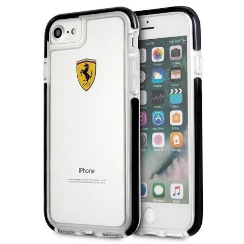 Etui Ferrari Shockproof na iPhone 7 / 8 / SE 2020 / SE 2022 - przezroczysto-czarne Etui Ferrari Shockproof na iPhone 7 / 8 / SE 2020 / SE 2022 - przezroczysto-czarne