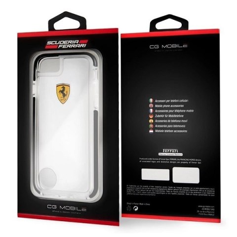 Etui Ferrari Shockproof na iPhone 7 / 8 / SE 2020 / SE 2022 - przezroczysto-czarne Etui Ferrari Shockproof na iPhone 7 / 8 / SE 2020 / SE 2022 - przezroczysto-czarne