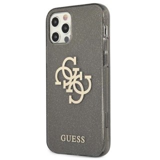 Etui Guess Glitter 4G Big Logo na iPhone 12 Pro Max - czarne
