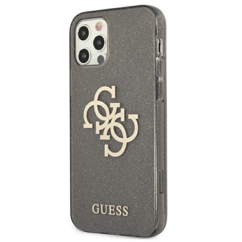 Etui Guess Glitter 4G Big Logo na iPhone 12 Pro Max - czarne