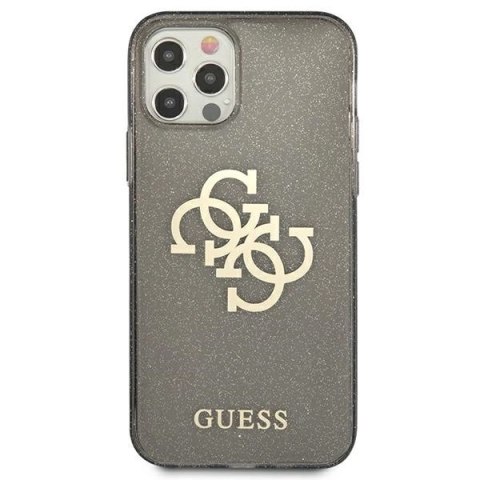 Etui Guess Glitter 4G Big Logo na iPhone 12 Pro Max - czarne